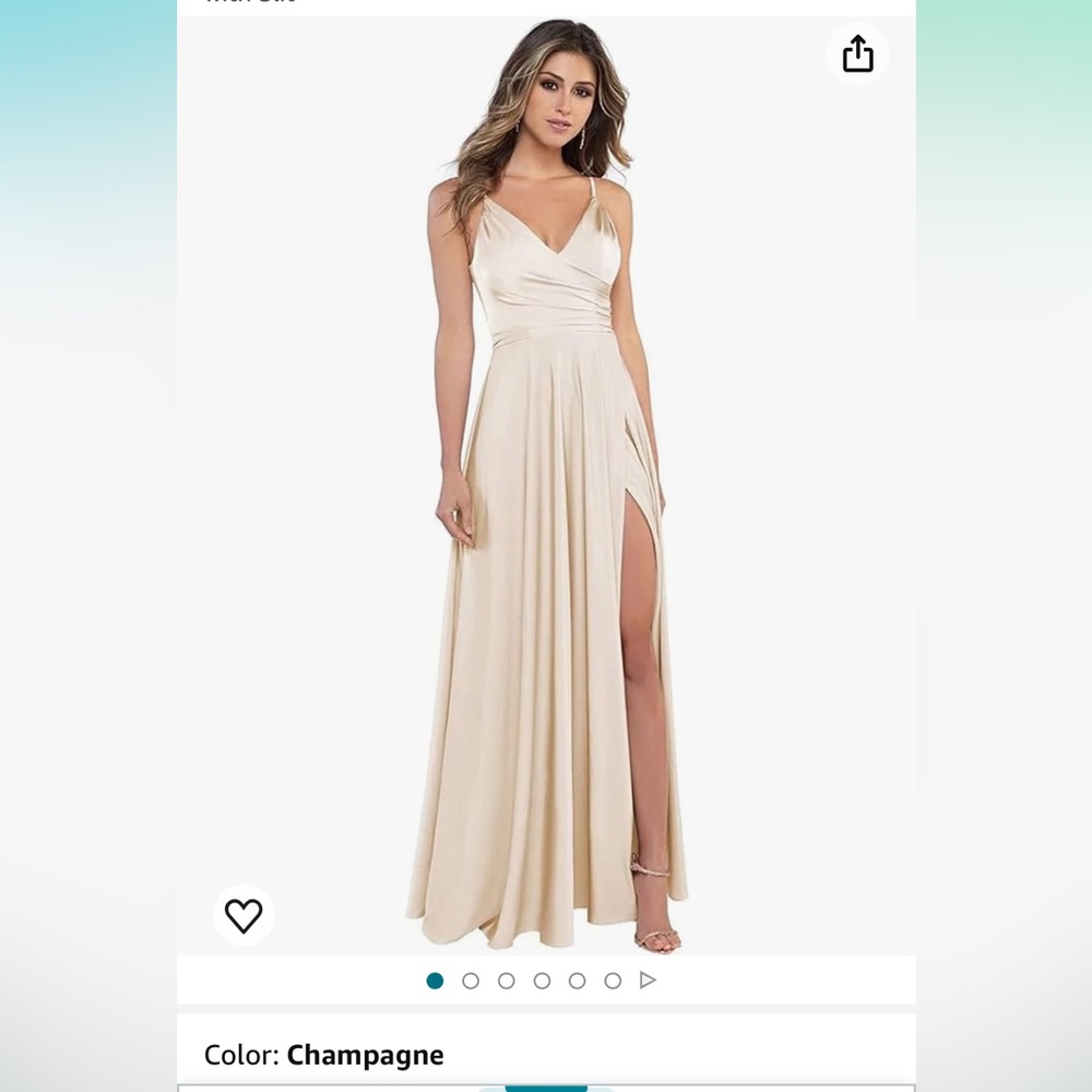 Brand new Champagne Satin dress